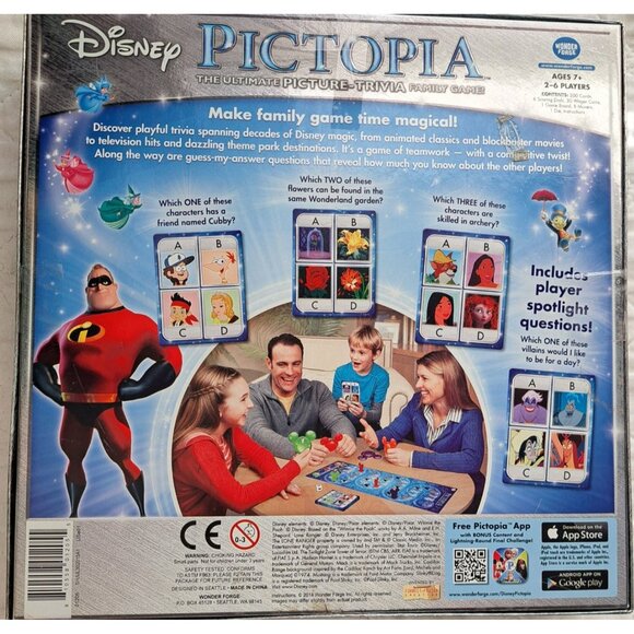 Pictopia Disney Edition Ultimate Picture-Trivia Family Game 2-6 Players Ages 7+ - Picture 3 of 6